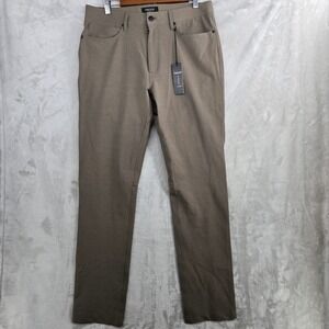 PROOF 72 Hour 32x32 Mens Pants‎ Wool Beige Stretch Slim Fit Casual Chinos new